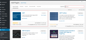 adding amp on wordpress automattics plugin